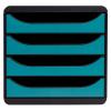 EXACOMPTA Schubladenbox SKANDI A4+ 31034D Big Box, 4 Schubl., blau