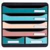 EXACOMPTA Schubladenbox SKANDI A4+ 312606D Big Box Maxi, 6 Schubladen