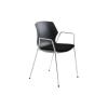MAYER Besucherstuhl OvaLounge 25110101A schwarz/chrome, mit Armlehnen