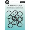 SIZZIX Bindung Klickri. 2.3x2.3x0.3cm RING01 schwarz 12 Stück