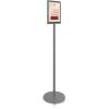 DEFLECTO Bodenständer magnetisch A4 692056A4S dunkelgrau 33x142.2x33cm