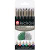 SAKURA Pigma Micron 01 Set 0.25mm POXSDK016 Basic Farben 6 Stück