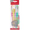 FABER-CASTELL Pinsel Set 481620 Pastel, soft grip BK 4 Stk.