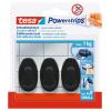 TESA Powerstrips Haken S 582750000020 schwarz 3 Stück