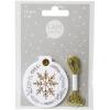 I AM CREATIVE Geschenkanhänger X-mas 4088.74 weiss mit Goldprägung 10 Stk.