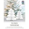 URSUS Deko Waben 14.5x20cm 24290001F Tannenbäume weiss