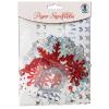 URSUS Papier Schneeflocken 56680002 rot,weiss,silber 6 Stück