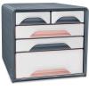 CEP Schubladenbox Smoove Mineral 1072136401 5 Schubladen grau/weiss/rosa