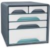 CEP Schubladenbox Smoove Riviera 1072136301 5 Schubladen grau/ weiss/mint