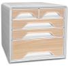 CEP Schubladenbox Smoove Silva 1072131021 5 Schubladen weiss/buche
