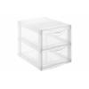 ROTHO Schubladenbox Optimo A4 1421900096WS transparent 2 Schubladen