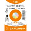EXACOMPTA Karteikarten blanco A7 10552E farbig assortiert 100 Stück