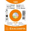 EXACOMPTA Karteikarten kariert A7 10252E farbig assortiert 100 Stück
