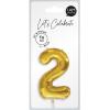 I AM CREATIVE Folienballon Zahl 2 85cm 1000-1047 gold