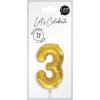 I AM CREATIVE Folienballon Zahl 3 85cm 1000-1048 gold