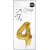 I AM CREATIVE Folienballon Zahl 4 85cm 1000-1049 gold