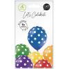 I AM CREATIVE Ballons grosse Punkte 27cm 1000-1057 Mix 6 Stück