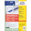 AVERY ZWECKFORM Universal-Etiketten 38x212mm 6121-65 weiss 50+15 Blatt