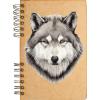 KOMONI Notizbuch Malou Kalay Wolf A6 MK-WOL6G liniert 90 Blatt