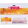 TALENS Öl Combi Set 12x12ml 9020194M Farbe, Pinsel, Papier