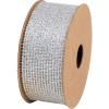 STEWO Geschenkband Glitter 2583419375 silber 25mm 25x5m