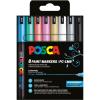UNI-BALL Fineliner Posca 0.7mm PC-1MR 8P SE Metallic 8 Farben