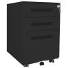 CONTINI Rollcontainer 109383 schwarz, 3 Schubladen
