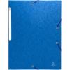 EXACOMPTA Sammelmappe mit Gummizug A4 55752E blau 3 Klappen
