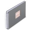 HAMA Spiralalbum Fine Art 24x17cm 9836 steingrau 25 Blatt, weiss