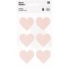 RICO DESIGN Filzsticker Herzen, gross 08792.71.62 puder 6 Stück