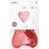 RICO DESIGN Luftballons 30cm 81001.00.08 Herz, rot 12 Stück