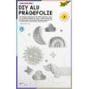 FOLIA DIY Alu Prägefolie 18x29.7cm 522 silber, extra strong 3 Blatt