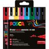 POSCA Brush Marker 1-4mm PC-5BR8PBASI 8 Stück, assortiert