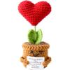 I AM CREATIVE Positive Plant 14.5cm DS-232362 braun