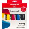 AMSTERDAM Standard Series Acryl Set 17801905 Primär + 3 Verschlüsse 5x120ml