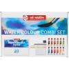 TALENS Aquarell Kombi-Set 12x12ml 9012013M Farbe, Pinsel, Papier