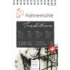 HAHNEMÜHLE Spiralblock Tradition 17x24cm 10628202 weiss, 100g 50 Blatt