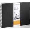 HAHNEMÜHLE Spiralskizzenbuch D&S A4 quer 10628273 schwarz 80 Blatt