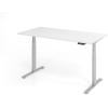 APOLLO Bürotisch LXK 160x80cm VLXK6516/W/S weiss/silber, elektrisch