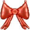 PARTYDECO Folienballons 25.5x25cm FB269-007 Schleifenform, rot 5 Stück