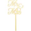 PARTYDECO Caketopper 16.5cm KPT81-019 Mr&Mrs gold