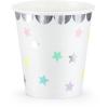 PARTYDECO Becher 180ml KPP14-EU1 Einhorn, Sterne 6 Stück
