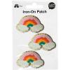I AM CREATIVE Iron-On Patch 1214.11 Regenbogen 3 Stück
