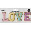 I AM CREATIVE Iron-On Patch 1214.14 Love 3 Stück