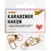 FOLIA Karabinerhaken M 1.2x3.3cm 78301 gold 4 Stück