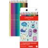 CARAN D'ACHE Farbstifte Swisscolor 1285.801 Kawaii Funny Monsters 12 Stk.
