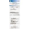 GLOREX Verschlüsse-Mix 61630350 silber 370 Stück
