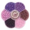 GLOREX Perlen Mix 61631015 lila assortiert