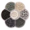 GLOREX Perlen Mix 61631017 schwarz/silber