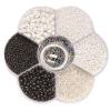 GLOREX Perlen Mix 61631018 schwarz/weiss